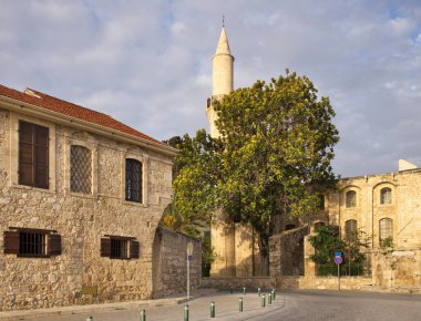 Castle ve Djami Kebir Camii Larnaca 'da. Kıbrıs