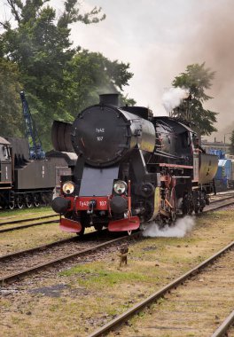 Chabowka 'da demiryolu kevaşesi. Polonya