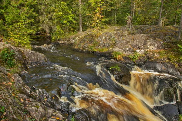 Ruskeala Köyü Yakınlarındaki Tohmajoki Nehrinde Ruskeal Şelaleleri Sortavala Bölgesi Karelia — Stok fotoğraf
