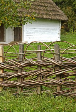 Sanok 'taki halk mimarisi müzesinde eski bir ev. Subcarpathian Voyvoda. Polonya