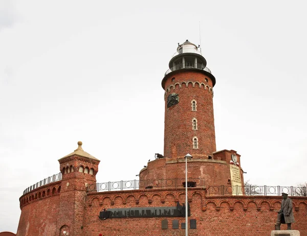 Alter Leuchtturm Kolobrzeg Woiwodschaft Vorpommern Polen — Stockfoto