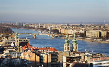 Budapeşte 'deki Tuna Nehri. Macaristan