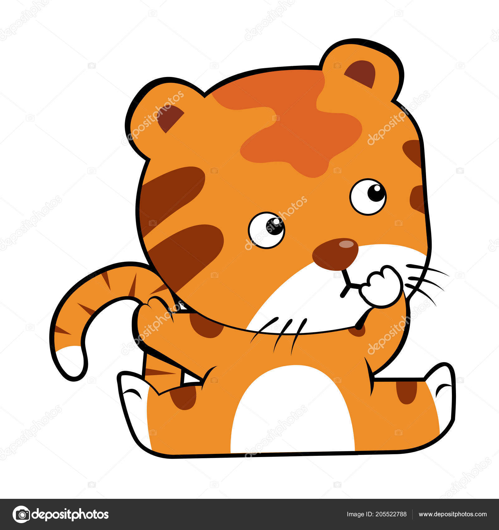 卡通小老虎PNG圖案素材免費下載， 手繪, 可愛, 小老虎向量圖和背景圖庫 - Pngtree