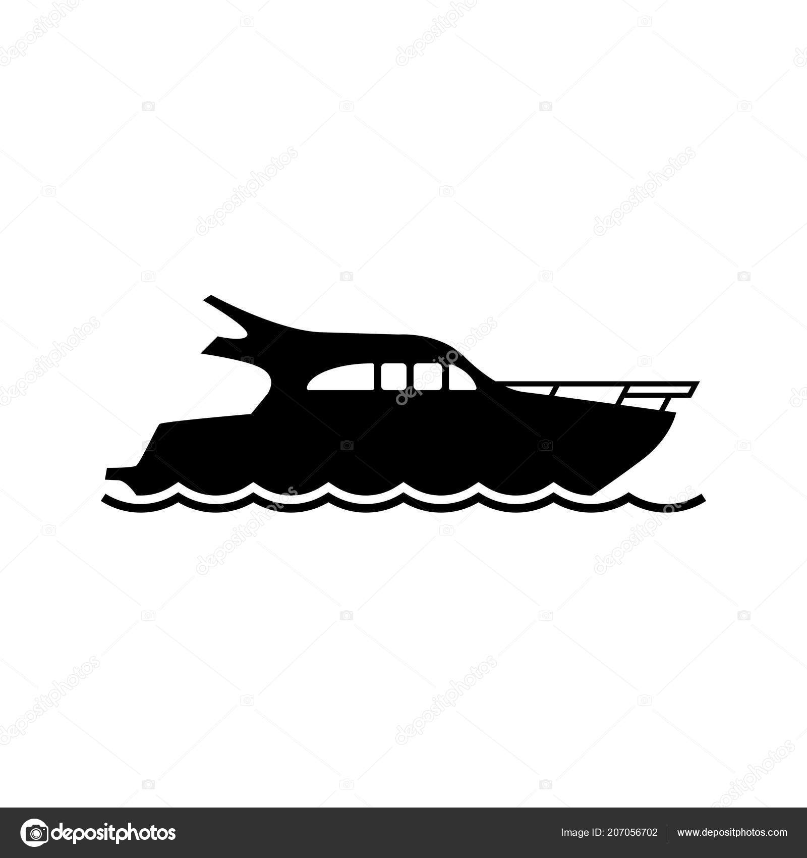 speed boat silhouette