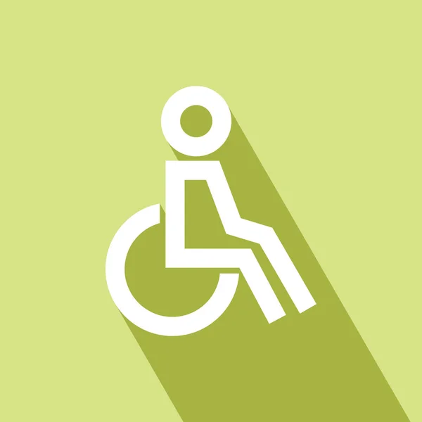 Disabled Wheelchair Icon Outline Vector Illustration Disabled Wheelchair Icon Disable — Stock Vector