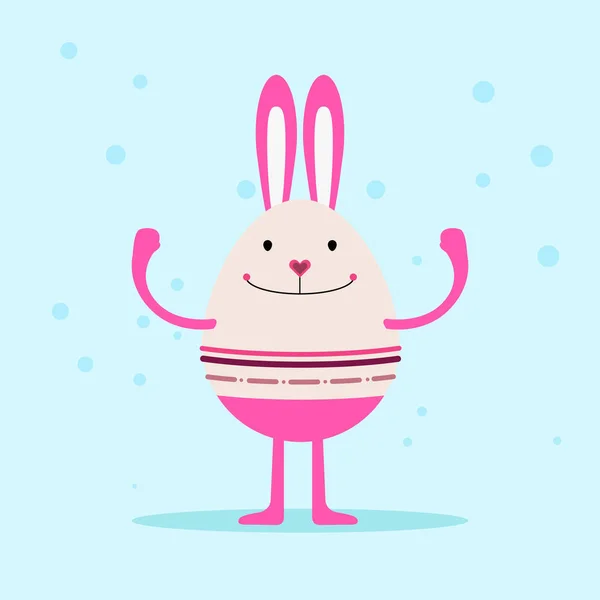 Design Del Personaggio Del Coniglietto Buona Pasqua Bunny Vector Illustrazione — Vettoriale Stock