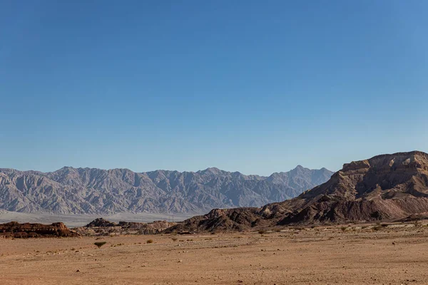 Вид Парк Тимна Расположенный Пустыне Арава Израиле Желтые Красные Горы — стоковое фото