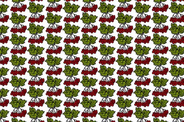 Beyaz arkaplanda kusursuz viburum deseni