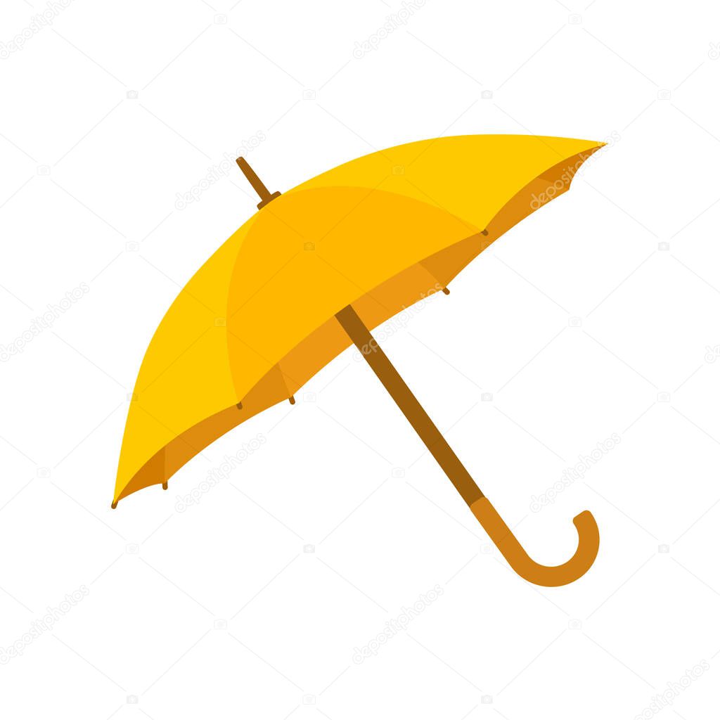 Umbrella icon on white background in flat simple style. vector symbol. Umbrella in cartoon style.