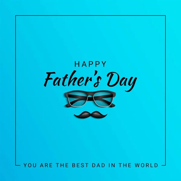 Happy Father Day Background Good Greeting Card — Stock Vector