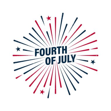 Amerikan Bağımsızlık Günü İllüstrasyonu. 4 Temmuz.