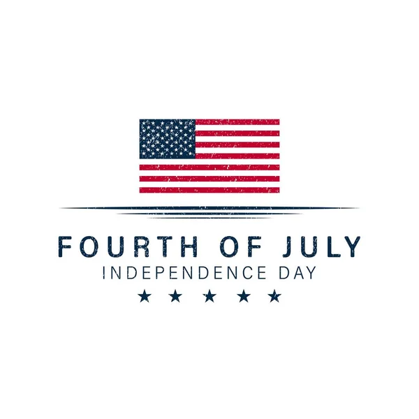 Αμερικανική Ημέρα Ανεξαρτησίας Εικονογράφηση Ιουλίου — Διανυσματικό Αρχείο