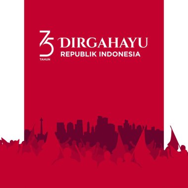 Endonezya Bağımsızlık Günü Arkaplan Şablonu.