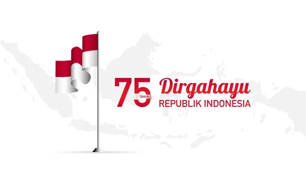 Templat Latar Belakang Hari Kemerdekaan Indonesia - Stok Vektor
