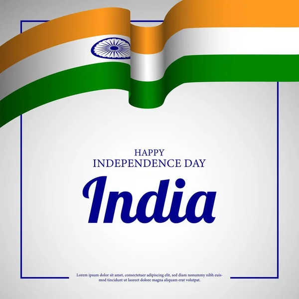 Ινδία Ημέρα Ανεξαρτησίας Ιστορικό — Διανυσματικό Αρχείο