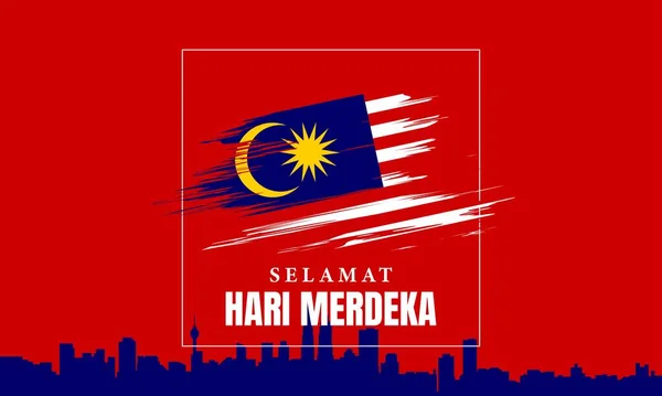Malasia Día Independencia Antecedentes — Vector de stock