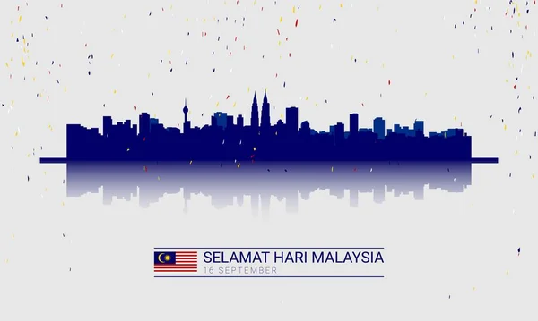 Malaysia Day Background Vector Illustration — Stock Vector