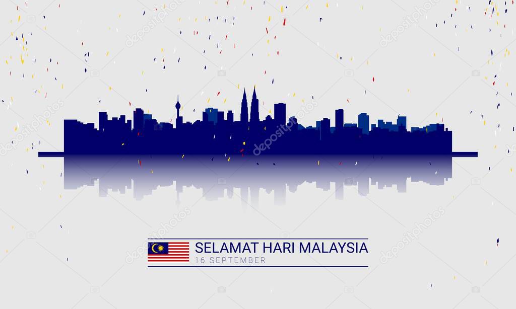 Malaysia Day Background. Vector Illustration.