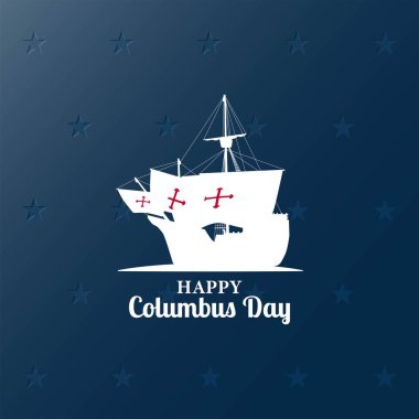 Columbus Günü Arka plan Tasarımı. Poster veya Tebrik Kartı.