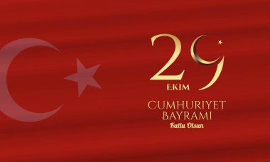 Cumhuriyet Günü Türkiye Arkaplanı. Vektör İllüstrasyonu