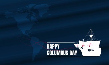 Columbus Günü Arka plan Tasarımı. Columbus Günü 'nde kapalıyız.. 