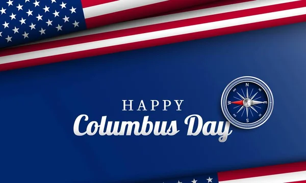 Columbus Day Background Design Ilustración Vectorial — Vector de stock