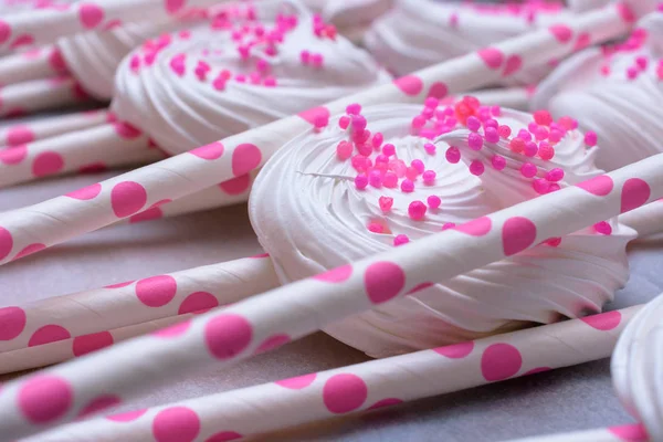 Home Made Merangue Candy Stick Sweet Sixteen Birthday Party — Stock Photo, Image