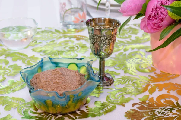 Charoset Dish Traditional Passover Sweet Dish Made Nuts Dates Fruit — Stock Photo, Image