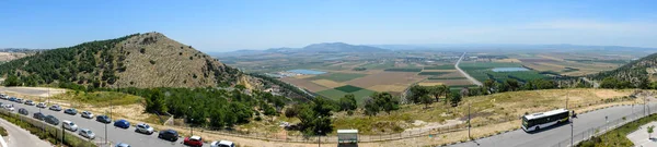 Wide panorama of Mount Precipice in Nazareth in the Galilee region in Northern Israel.  Believed by many to be the site of the Rejection of Jesus.