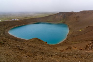 Volkan Viti krater Myvatn Lake yakınındaki North Iceland'deki / daki
