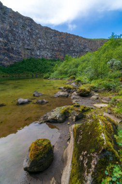 Asbyrgi at ayakkabı Kanyon Jokulsargljufur Milli Parkı'nda, Elmas daire, Kuzey İzlanda