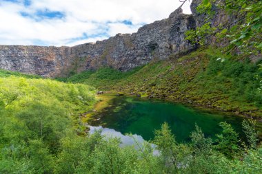 Asbyrgi at ayakkabı Kanyon Jokulsargljufur Milli Parkı'nda, Elmas daire, Kuzey İzlanda