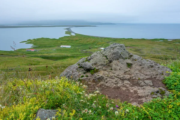 Vista Pájaro Península Trollaskagi Islandia Del Norte —  Fotos de Stock