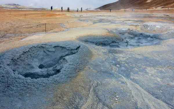 Namafjall Hverir Área Geotérmica Norte Islândia Perto Lago Myvatn Esta — Fotografia de Stock