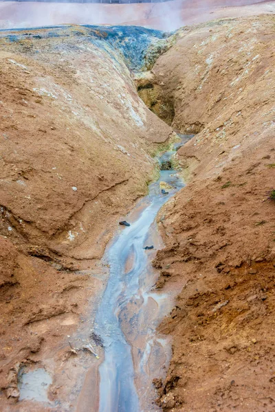 Leirhnjukur Clay Hill Içinde Kuzey Zlanda Bir Güzel Volkanik Lav — Stok fotoğraf