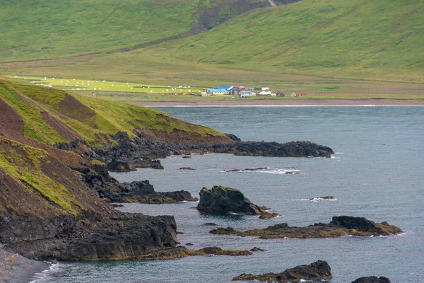 Njardvik Scree Vista Desde Camino Borgarfjrdur Eystri Fiordo Noreste Islandia —  Fotos de Stock