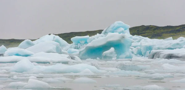 Glace Bleue Une Excursion Bateau Sur Lagune Glaciaire Fjallsarlon Sur — Photo