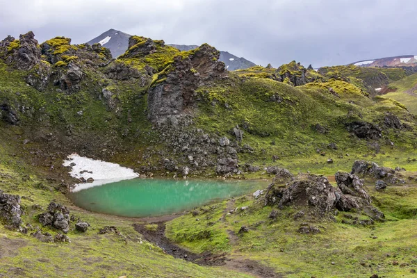 Landmannalaugar Nebo Lidově Fondy Rozsáhlá Oblast Ohromující Krásu Srdci Islandu — Stock fotografie