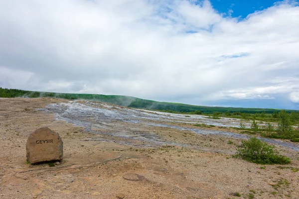 Гейсир Строккур Гейзеры Окрестности Геотермального Парка Гейсир Золотом Круге Исландии — стоковое фото