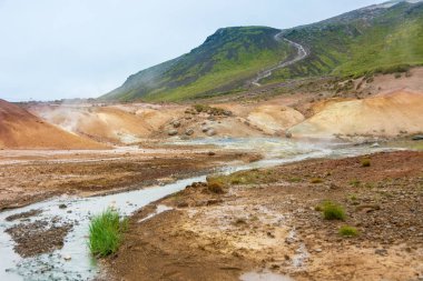 Seltun Jeotermal alanı Reykjanes Yarımadası Keflavik ve Reykjavik, İzlanda