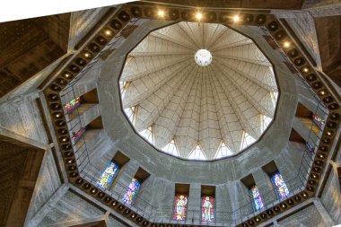 Nazareth, İsrail - 30 Nisan 2016: Duyuru kilise bazilika. Geleneksel olarak burada Gabriel Meryem ortaya çıktı ve o yüksek sesle bildirmek melek İsa Mesih gebe