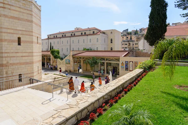 Nazareth Israel Апреля 2016 Года Церковная Базилика Благовещения Традиционно Ангел — стоковое фото