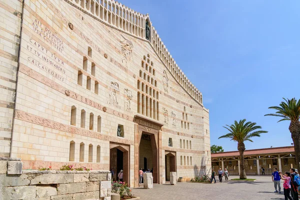 Nazareth Israel Апреля 2016 Года Церковная Базилика Благовещения Традиционно Ангел — стоковое фото