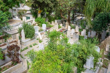 Nazareth Galilee bölgesi Kuzey İsrail'in eski tarihi Müslüman mezarlığı