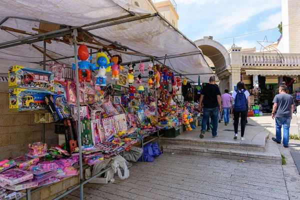 Nazareth Israel Abril 2016 Antiguo Mercado Árabe Tradicional Nazaret Norte —  Fotos de Stock