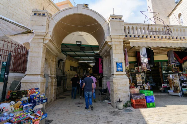 Nazareth Israel Abril 2016 Antiguo Mercado Árabe Tradicional Nazaret Norte — Foto de Stock