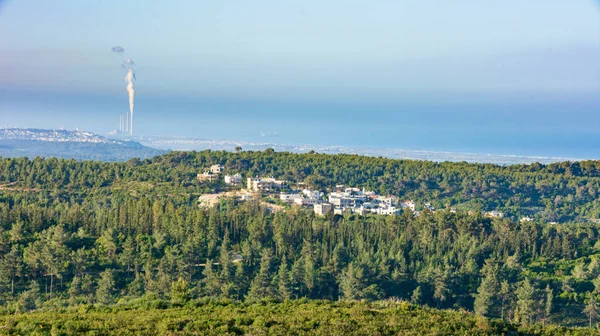 Carmelo Moutains, floresta e Galiléia no norte de Israel — Fotografia de Stock