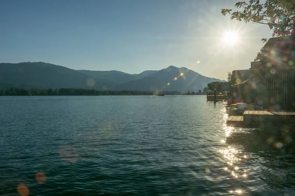 Lago Wolfgang en la puesta del sol — Foto de Stock