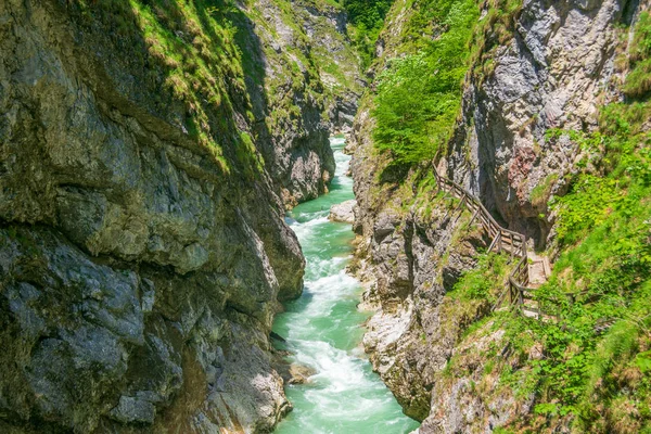 Wąwóz lammerklamm w regionie Salzkammergut w Górnej Austrii — Zdjęcie stockowe