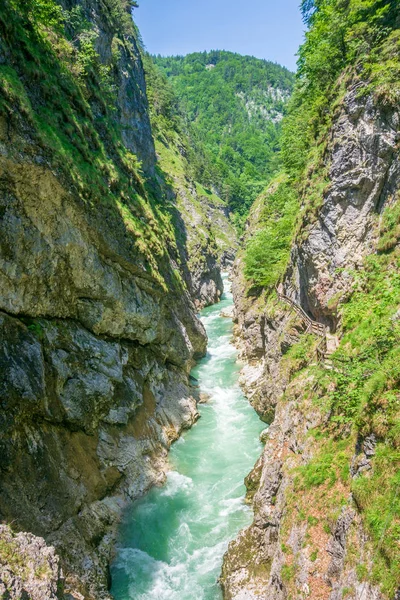 Wąwóz lammerklamm w regionie Salzkammergut w Górnej Austrii — Zdjęcie stockowe